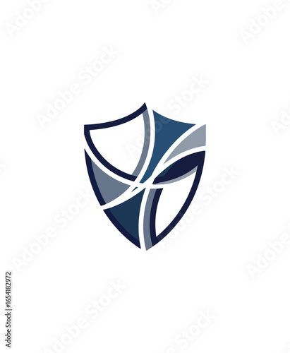 Abstract decorative shield graphic design