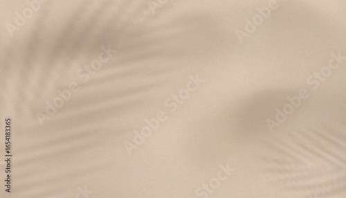 Beige sand texture background with soft tropical palm leaf shadows for natural product display,spa branding,organic skincare promotion,Vector minimalist packaging mockups or wellness ads