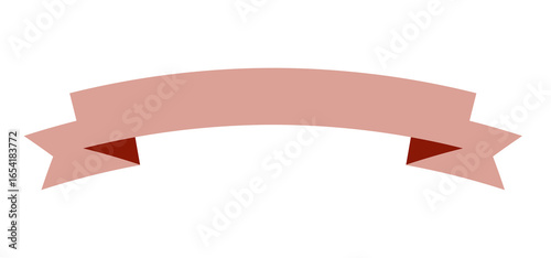 可愛いアーチ型のピンクのリボンイラスト