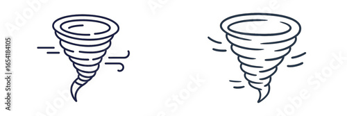 Vector illustration of swirling tornado in motion