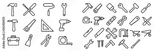 Collection of construction tools in vector design for easy use