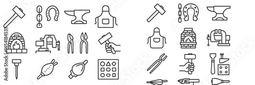 Tools and equipment for blacksmithing and metalworking activities
