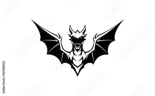 Dragon silhouette graphic design