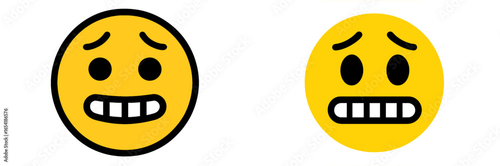 Fototapeta premium Expressions of concern and anxiety in vector illustration design