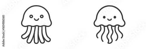 Cute jellyfish illustration suitable for children's designs