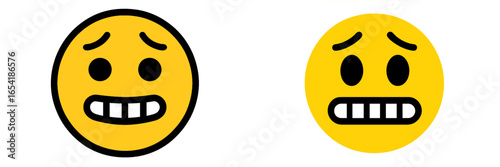 Expressions of concern and anxiety in vector illustration design