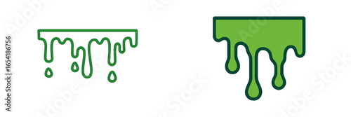 Green slime dripping design perfect for creative projects