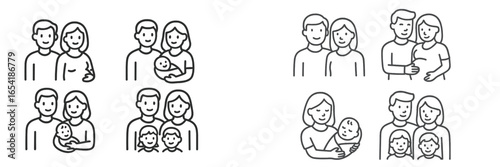 Family bonding moments in vector illustration style