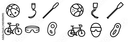 Creative vector illustration of sports and recreation equipment