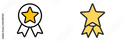 Vector star icons symbolizing achievement and recognition
