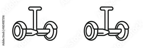 Vector illustration of an electric hoverboard in a minimalist style