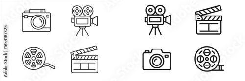 Vector art of film and photography gear for creatives