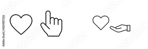 Creative vector illustration of hearts and hand gestures for love