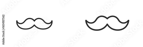 Unique vector illustration of mustaches in various styles