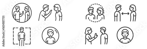 Communication styles represented through vector illustrations