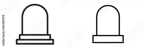 Vector illustration of detailed dome shapes on a flat base