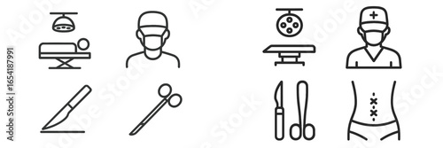 Surgical tools and professionals in a healthcare setting