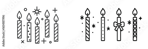 Festive candle collection for celebrations and decorations