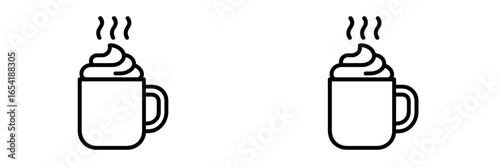 Vector illustration of steaming coffee cups for a cozy atmosphere