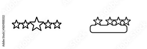 Vector illustration of star rating icons for feedback systems