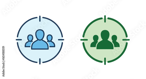 Target audience icon demographic targeting customer base