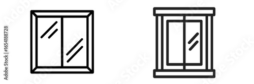 Vector illustration of sliding windows in modern design style