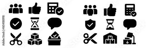 Vector icons for productivity and teamwork