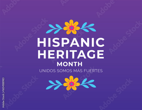 hispanic heritage month floral festive background