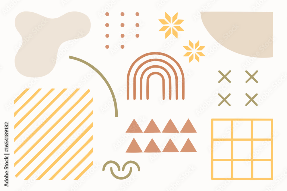 Obraz premium Abstract geometric background in Scandinavian style