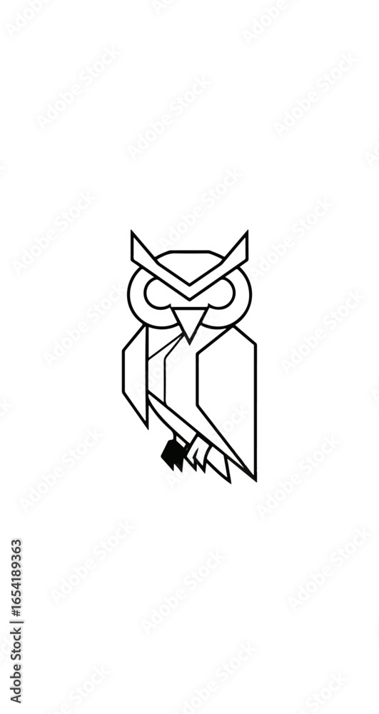 Obraz premium Geometric owl design illustration