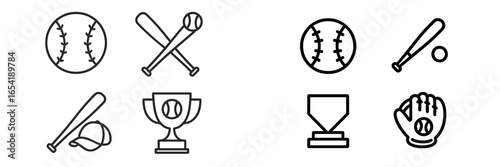 Baseball themed vector illustrations for sports enthusiasts
