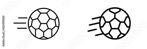 Soccer ball vector illustration in motion showing dynamic design