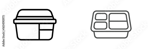 Vector illustration of food containers for meal preparation