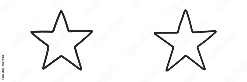 Obraz premium Vector illustration of simple stars in minimalist design style