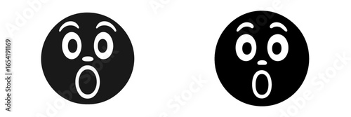 Surprised faces expressing shock in vector illustration style