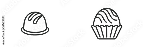 Sweet confectionery design featuring classic dessert shapes and styles