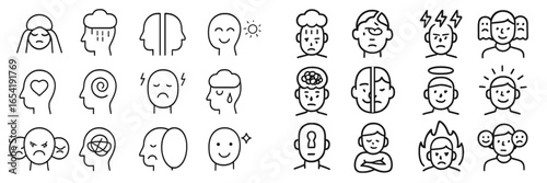 Vector illustrations showcasing diverse emotions and expressions