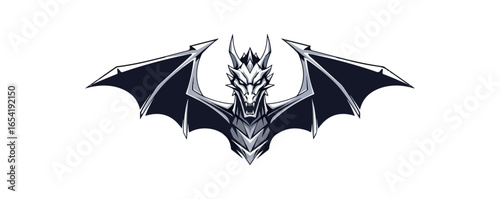 Majestic dragon logo graphic