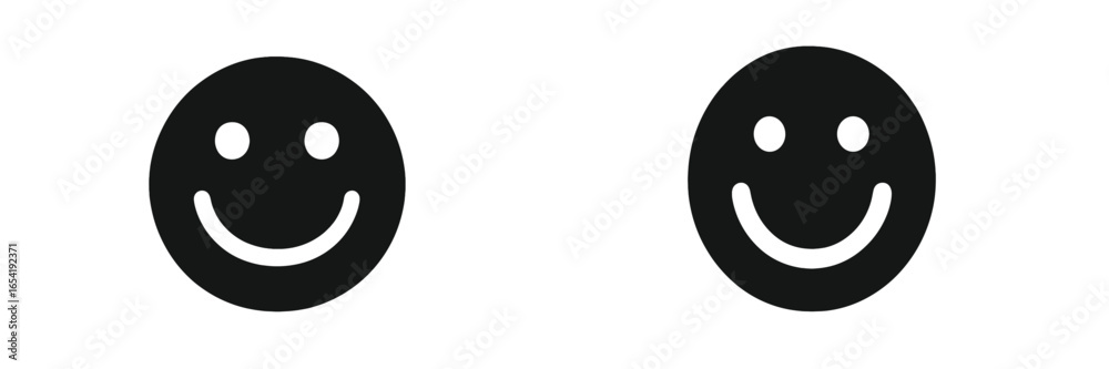 Fototapeta premium Whimsical vector illustration of smiling faces in simple design