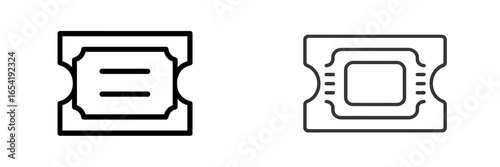 Vector illustration of ticket designs in minimalistic style