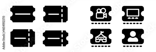 Ticket icons for entertainment and event access