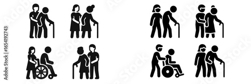 Caregiving relationships in diverse situations with mobility aids