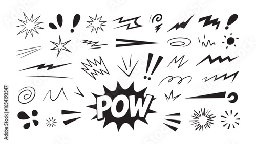 Dynamic comic and manga style sparkle burst graphic