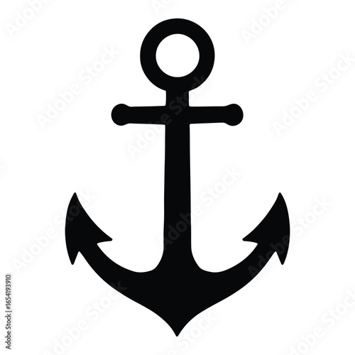 Silhouette of a Classic Anchor Design