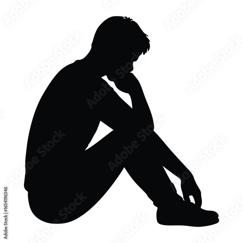 Thinking Person Icon for Reflection, Mindfulness, and Contemplation