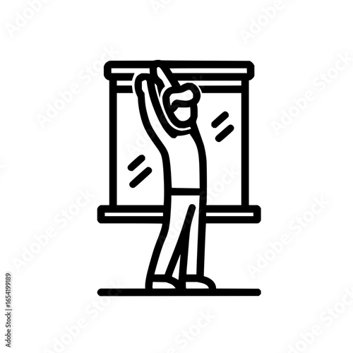 Man window cleaning person reflection home apartment service cleaner housework glass clear view spotless 100