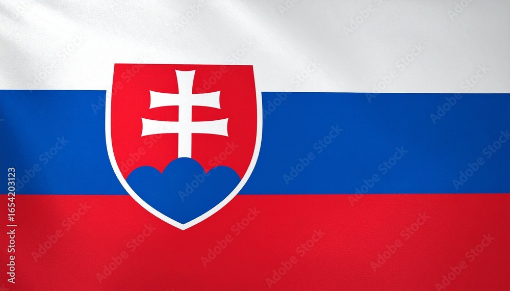 Fototapeta premium Slovakian national flag background
