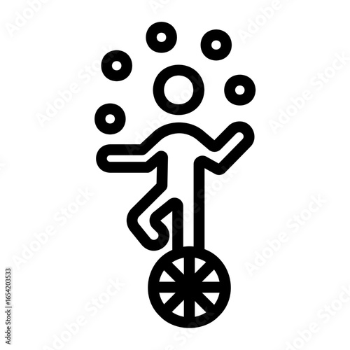 sircus performer Line Icon