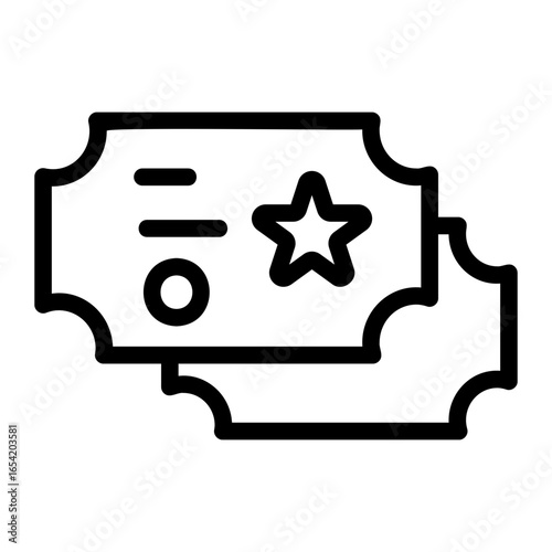 ticket festival Line Icon