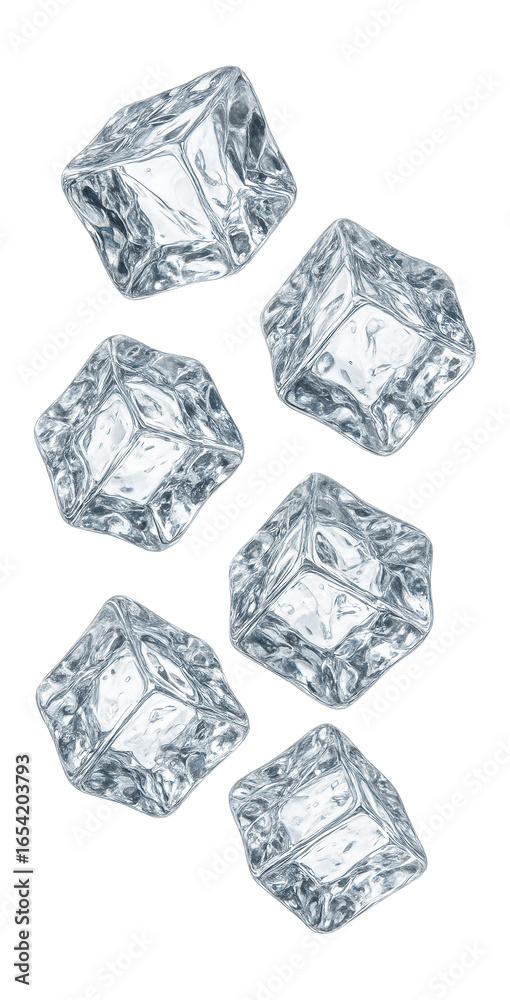 Obraz premium Falling ice cubes.